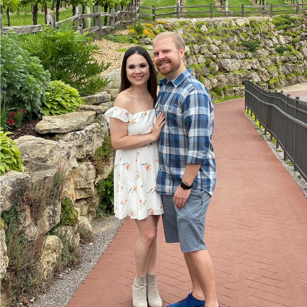 As You Flourish White Floral Print Off-the-Shoulder Skater Dress. Worn once.